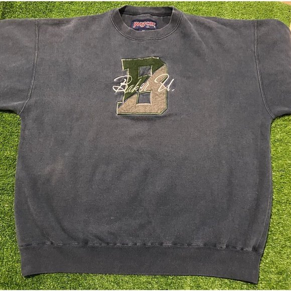 Vintage Y2K Jansport Baker University Wildcats crewneck sweatshirt XL XXL - Picture 2 of 11